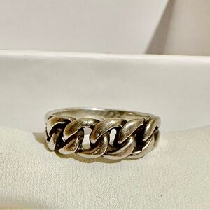 925 Silver Chain Link Ring